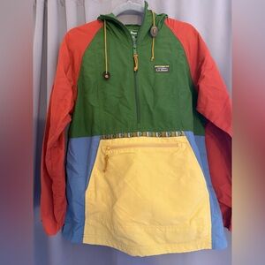 L.L. Bean Multicolor Raincoat - Red, Green, Blue, Yellow